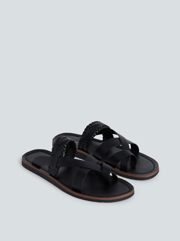 Soleplay Black Multi-Strap Sandals